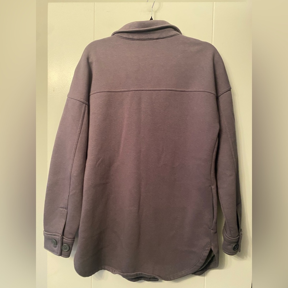 LAZYPANTS- Stylish Gray Button-Up Shacket - Picture 10 of 13